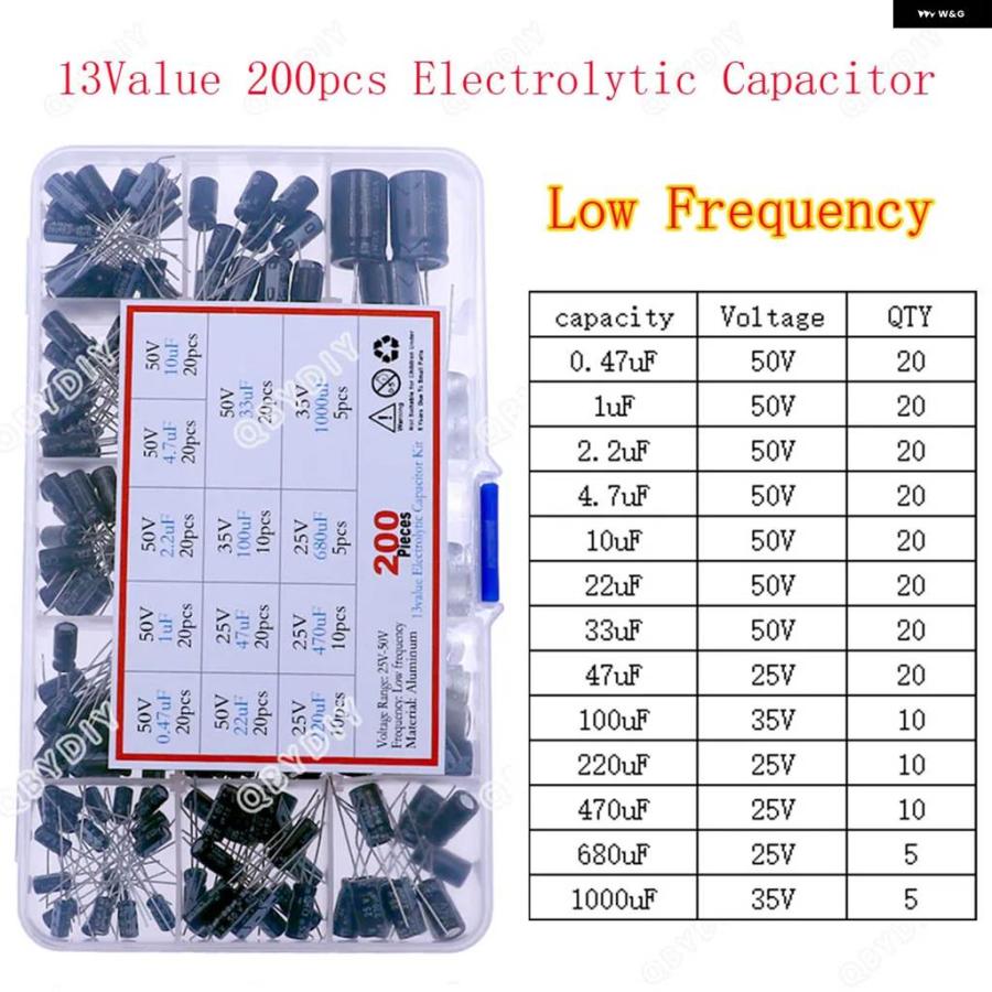 並行輸入品 DIP SMD電解コンデンサ詰め合わせキット 16V 25V 35V 50V 