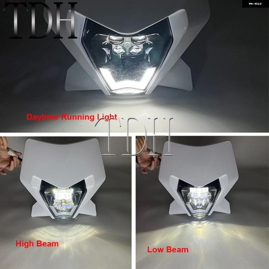 ブランド登録なし - 並行輸入品 自動二輪車 LED 前照灯 照明ランプ EXC XC SX 250 300 450 2024 2025 エンデューロ 百貨店モト ダート 自動二輪車 上端照明ランプ EXC450 EXC250