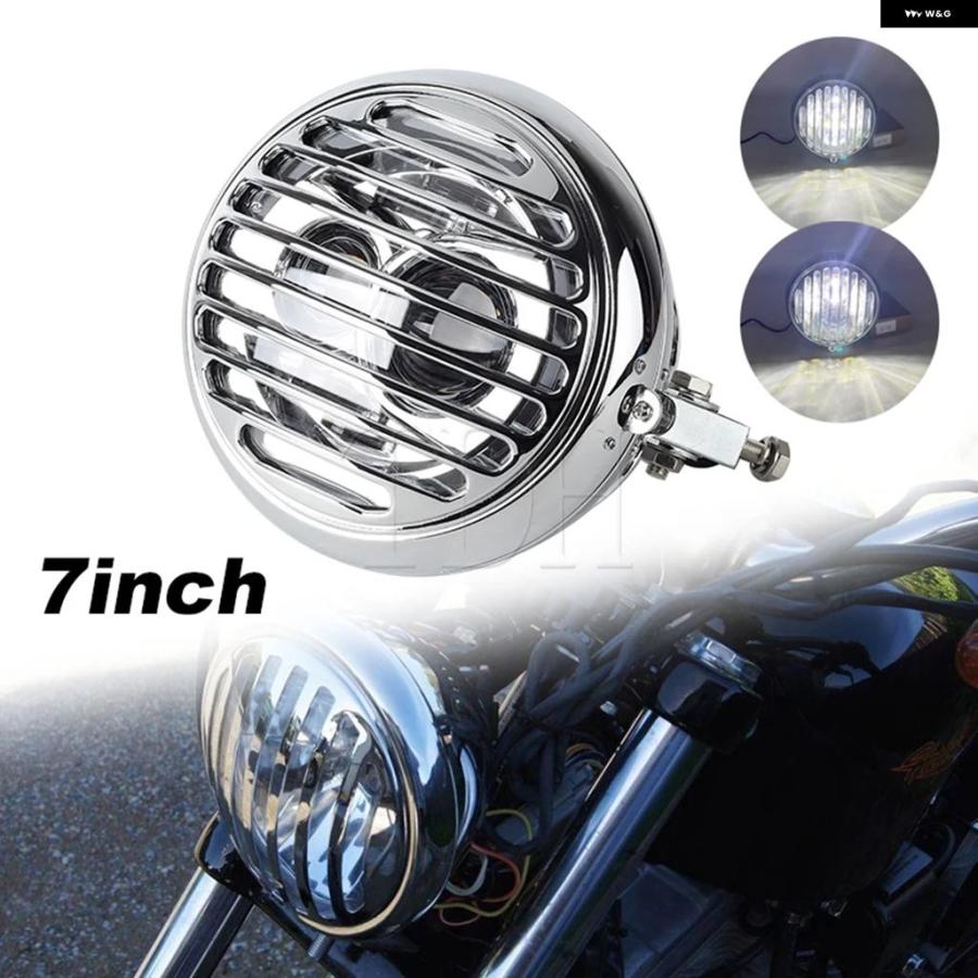 ブランド登録なし - 並行輸入品 丸型 自動二輪車 7inLED 前照灯 ご機嫌/ロービームエンジェルアイDRL 上端照明ランプ 食べ物屋 取りまかなう ハーレー 表どおり 自動二輪車 クリーヴァ