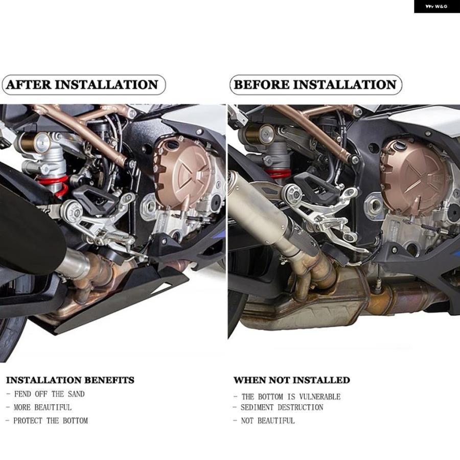 ブランド登録なし - 並行輸入品 BMW S1000RR 2019 - 21 2022 R エキゾーストプロテクション 自動二輪車 エキゾーストカーカバー 木ノ実食麺麭 ボトムプロテクション