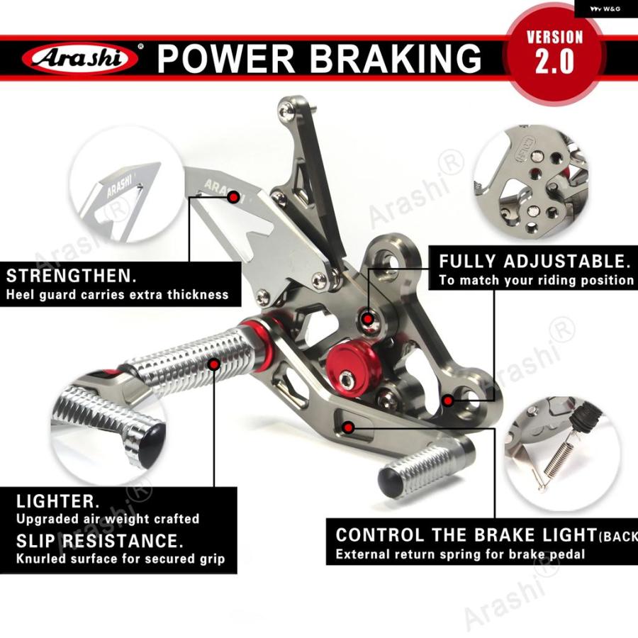 ブランド登録なし - 並行輸入品 フットレスト フットペグ ペダル ヤマハ MT07 FZ07 2014 - 16 2018 - 21 2022 馬乗り 後押し仕かける