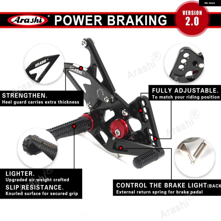 ブランド登録なし - 並行輸入品 ホンダ CBR600RR 2003 - 2022 後押し仕かける フットペグ 馬乗り フットレスト CBR 600 2004 - 07 1仕かける