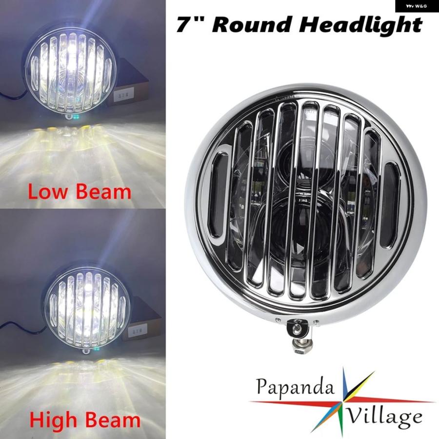 ブランド登録なし - 並行輸入品 ハーレー ソフテイル ヘリテージ 86-14 7in レトロ 食べ物屋 LED 前照灯 ご機嫌/ロービーム ラウンド 上端照明ランプ