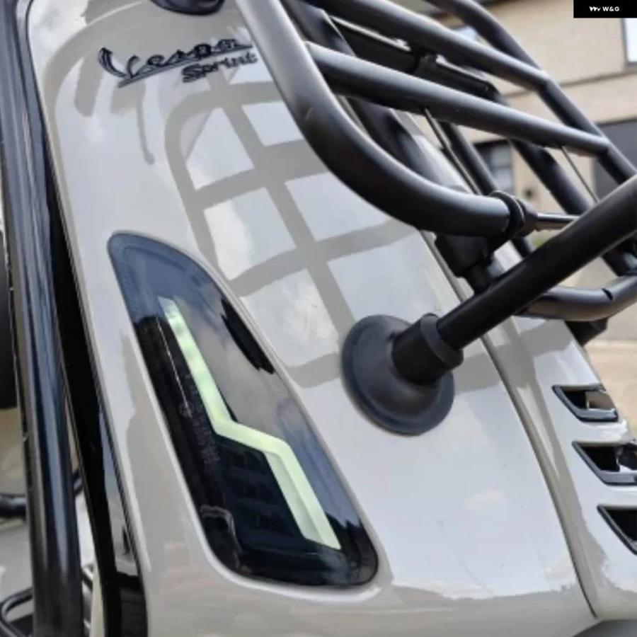 並行輸入品 バイク LED ウィンカーライト フラッシャー インジケーター DRL 赤+黄 リアブレーキ ストップランプ ベスパ スプリンの画像