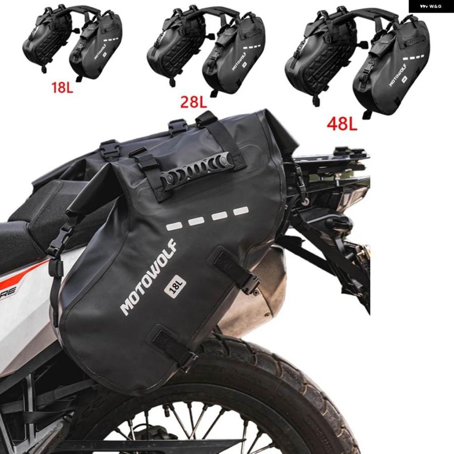 並行輸入品 48L 18L バイク 防水 サドルバッグ アウトドア ドライトラベル ラゲッジ サイドバッグ ヤマハ YZ450F WR250F ホンダ