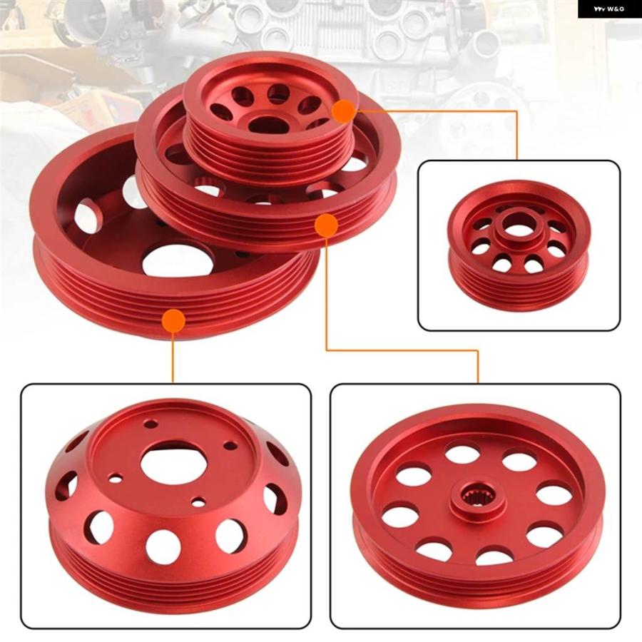 並行輸入品 軽量ウォーター ポンプ パワーステアリング オルタネーター プーリー 日産 シルビア S14 S15 SR20DET 1989-1998_6