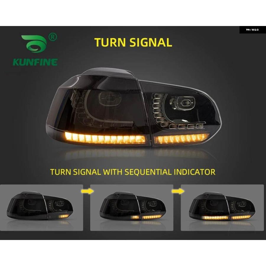 並行輸入品 車用 テールライト アセンブリ VW GOLF6 MK6 R20 2008-2013 ブレーキライト と 車用LED テールライトの画像