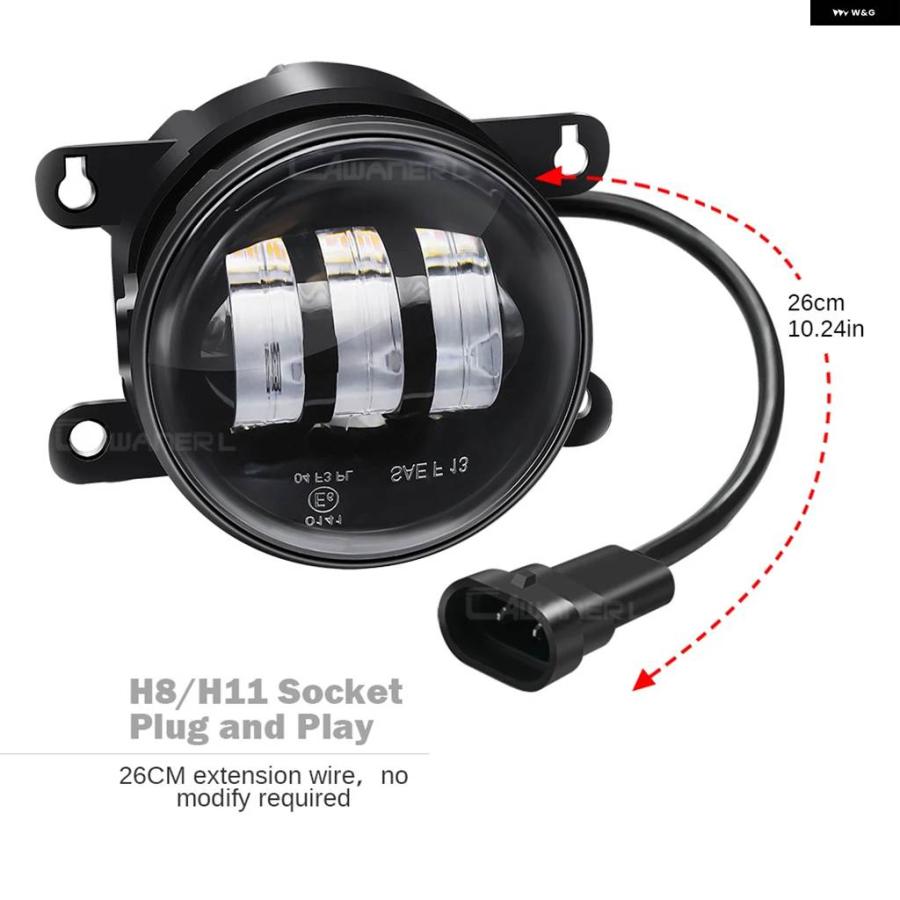 並行輸入品 フォグライト アセンブリ フォード モンデオ フュージョン 2013 - 16 車用 30W 4000LM フロント バンパー LED フォグランプ DRLの画像