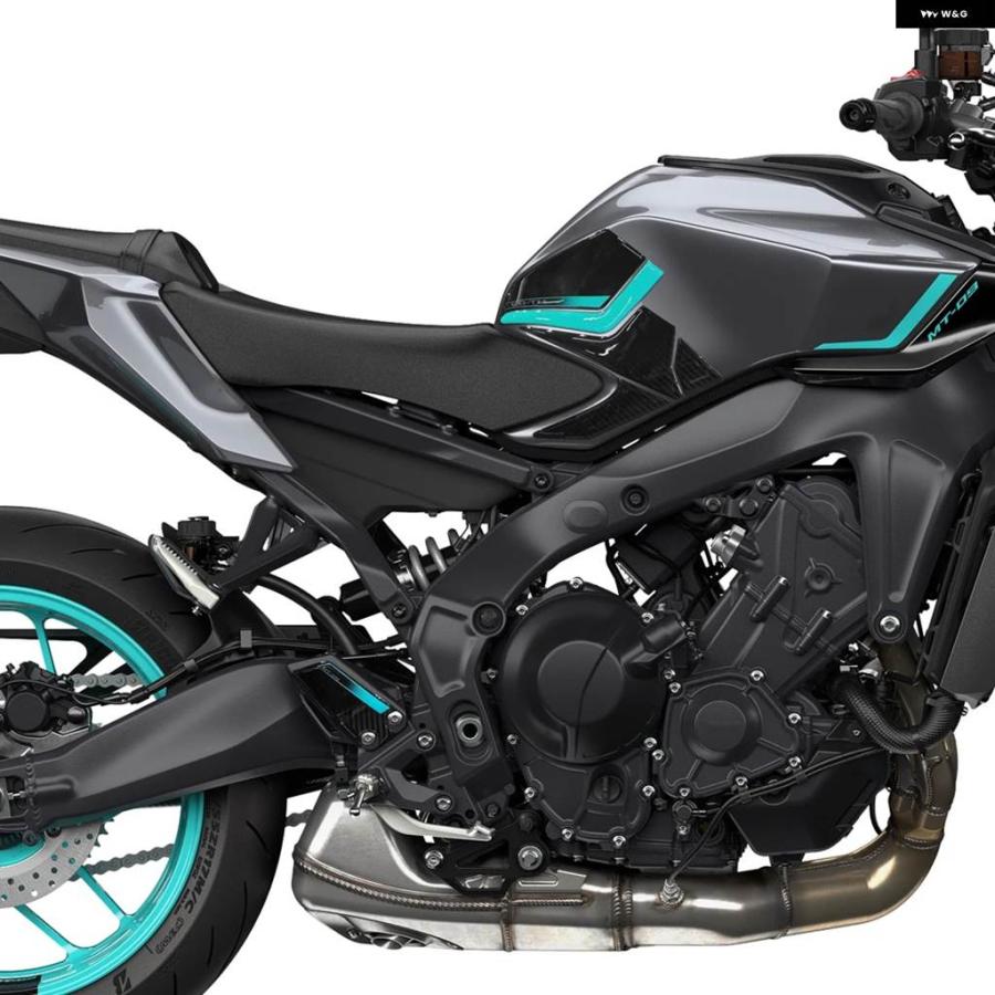 並行輸入品 MT-09 2024年式用 バイク 防水 ステッカー サイド パッド ステッカー キット 3D樹脂 ステッカーの画像
