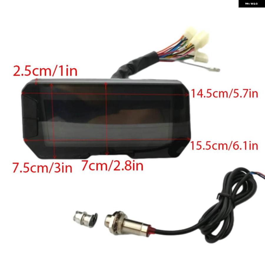 並行輸入品 12000 RPM オートバイ LCD デジタルスピード メーター オドメーター 12 Vの画像
