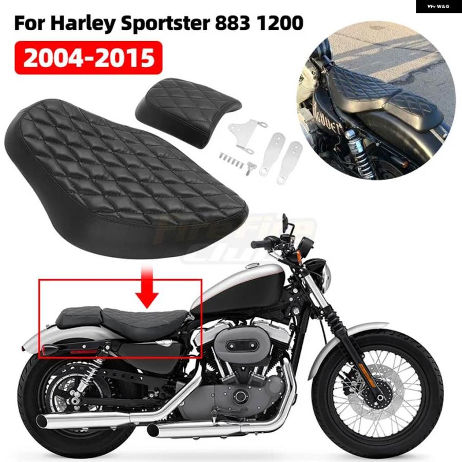 並行輸入品 ハーレー スポーツスター XL48 XL883 XL1200 2004-2020 バイク 運転席 リア クッション_6