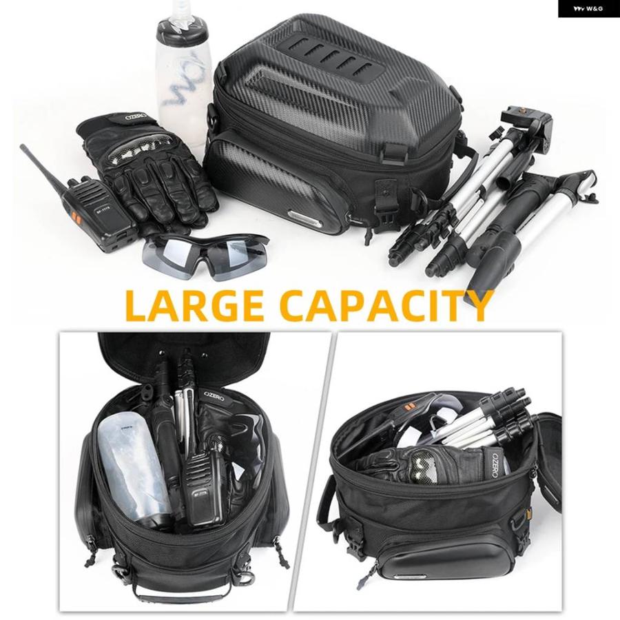 並行輸入品 バイク バックシートバッグ 防水 バイク テールバッグ 12L-18L 可能ハードシェル モト トランク ツーリング_4