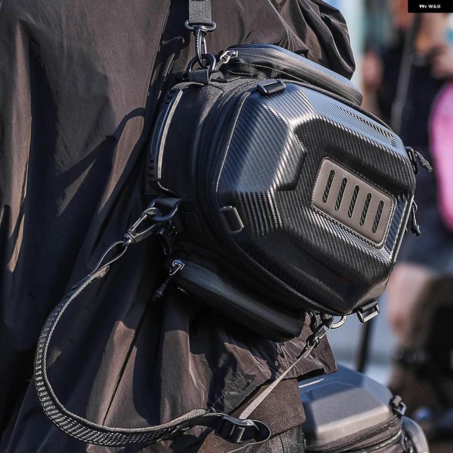 並行輸入品 バイク バックシートバッグ 防水 バイク テールバッグ 12L-18L 可能ハードシェル モト トランク ツーリング_6