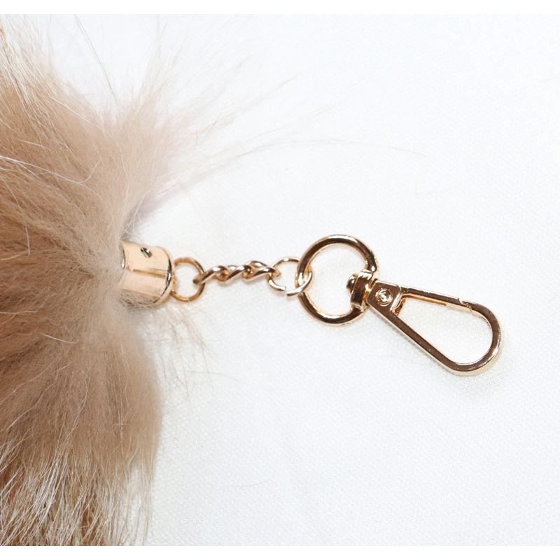 フォックスファーチャーム しっぽキーホルダー ファーキーホルダー