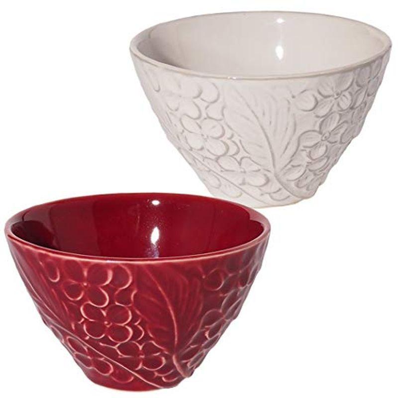 国際ブランド みのる陶器 美濃焼 バウハウスギフトセット ボウルsペア 白 赤 27 23 H11 5cm 正規店仕入れの Turningheadskennel Com