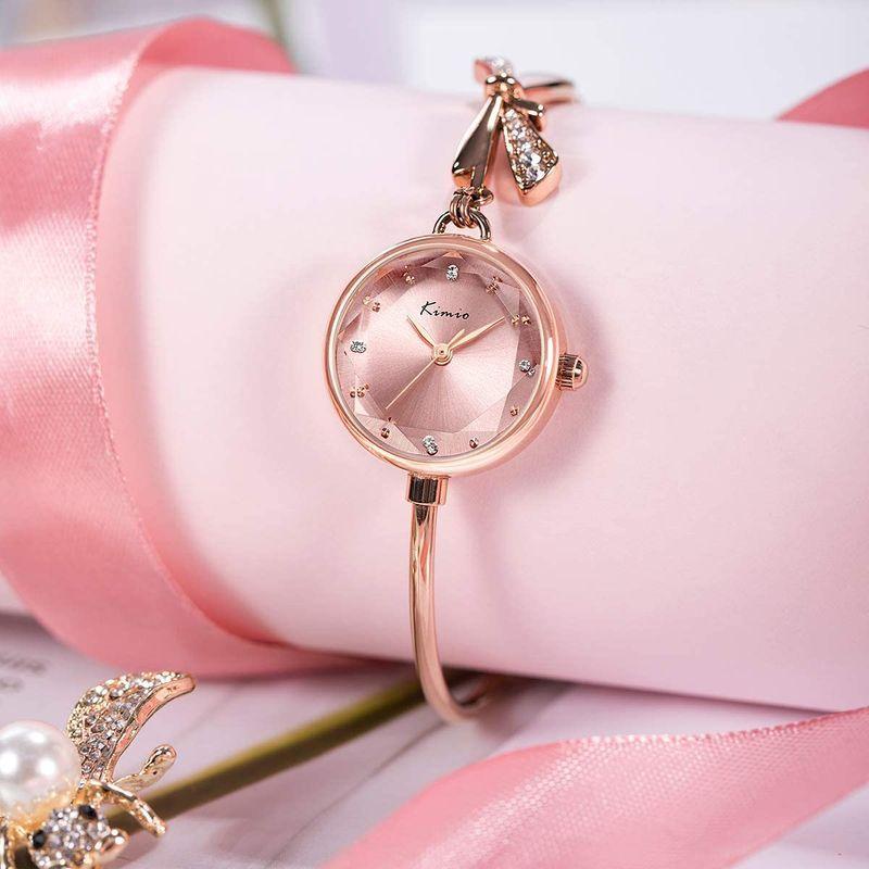 Kimio K6435 ラインストーンチェーンブレスレット レディース腕時計 (ピンク)｜calsshop｜04