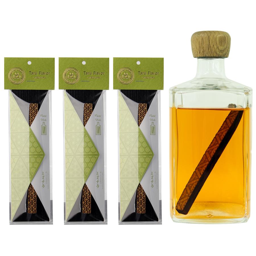 ウイスキー熟成スティック ミズナラ3本セット 国産 有明産業製 樽