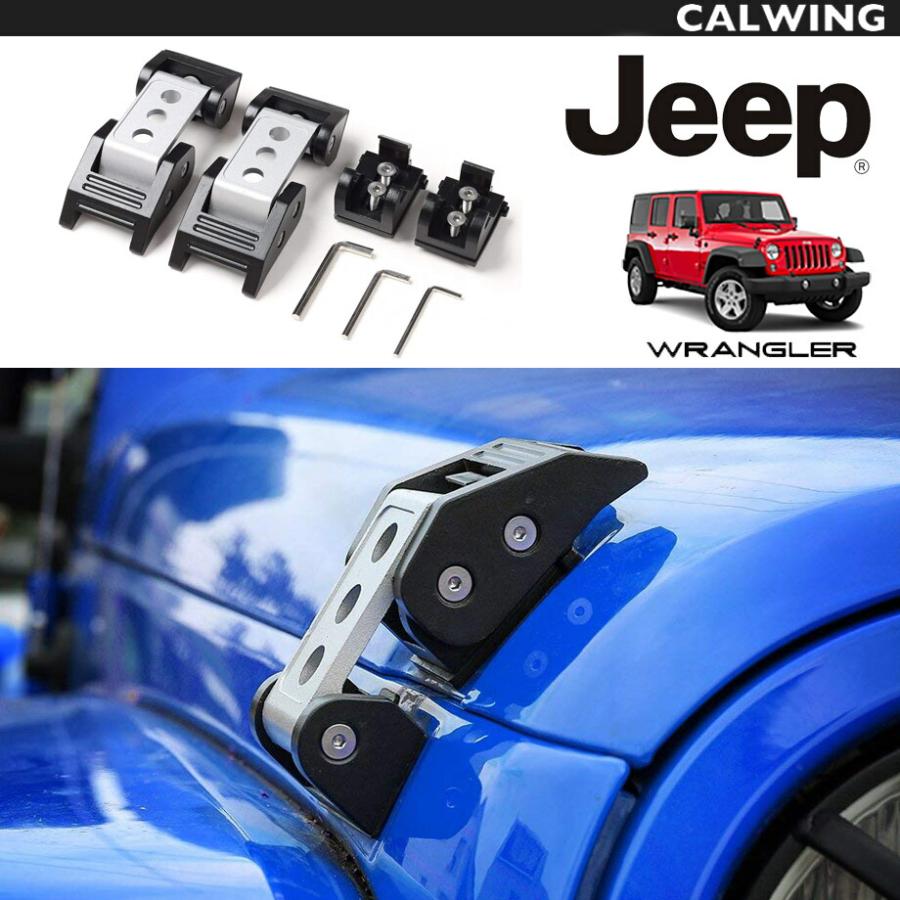 0716y ジープ ラングラー JK フードロック フードラッチセット ステンレススチール BAD WRANGLER 111720キャル