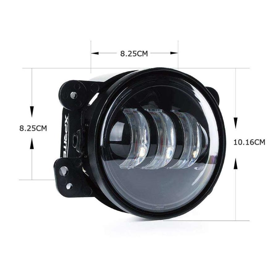97-18y 高輝度 LEDフォグランプセット 4インチ ホワイト 60W 6000K | ジープ ラングラー JL JK TJの画像