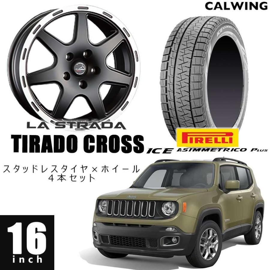 15y- レネゲード スタッドレスセット ティラードクロス 16インチ 