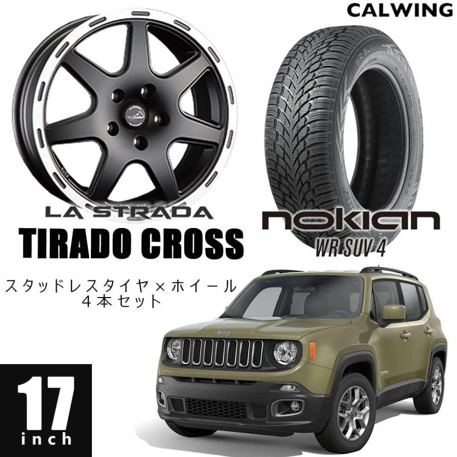 16-18y レネゲード スタッドレスセット ティラードクロス 17インチ 