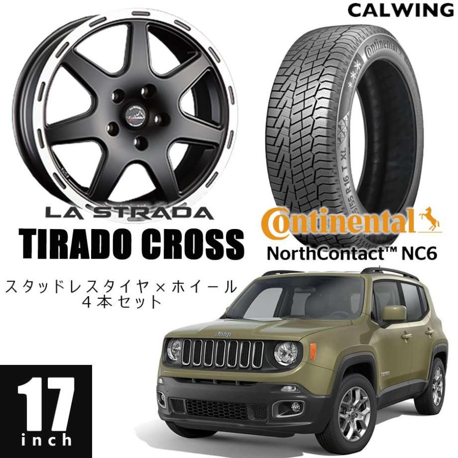 16-18y レネゲード スタッドレスセット ティラードクロス 17インチ 