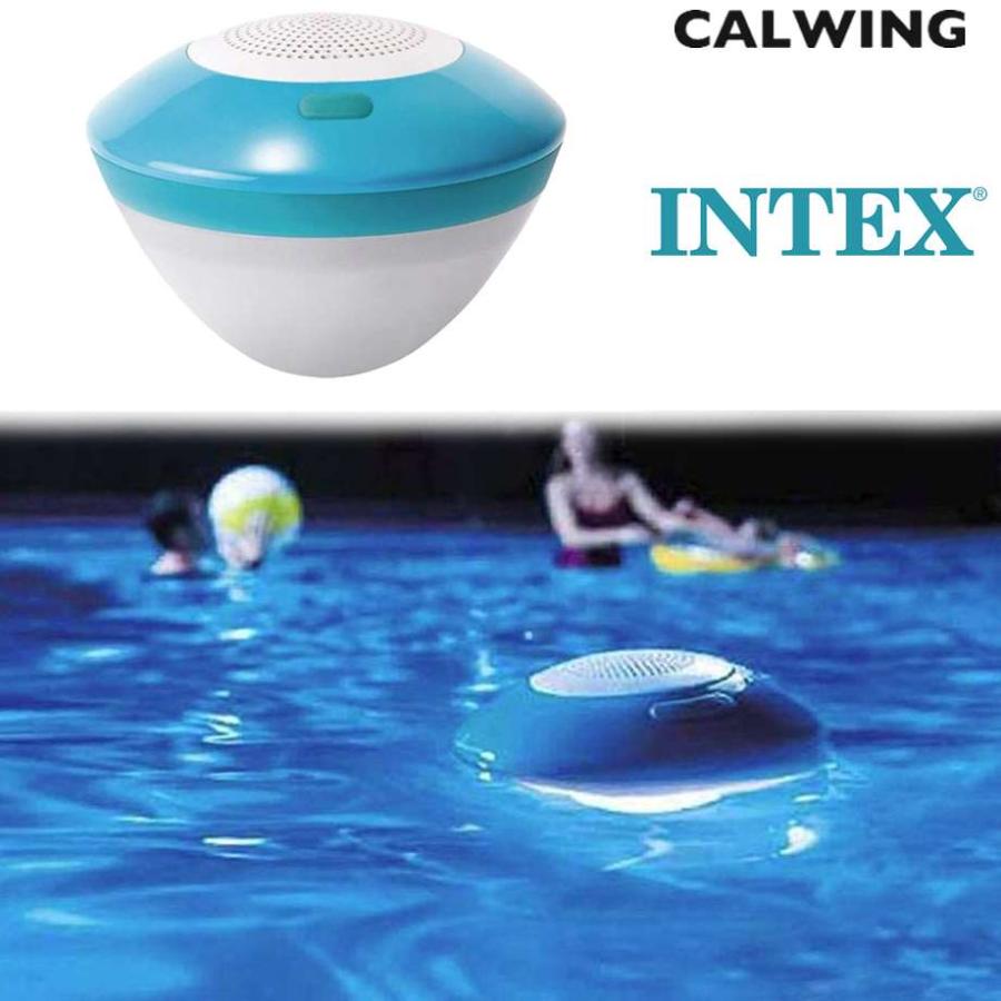 ナイトプール用 LEDライト付き フローティング プールスピーカー INTEX