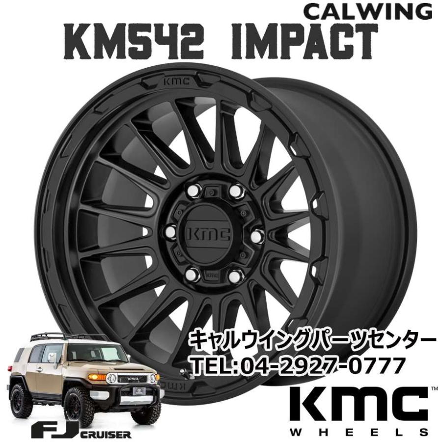 C2-167 DEERC FJクルーザー　未走行　アンプ新品　アルミホイール FJクルーザー | ホイール KM542 IMPACT サテンブラック 17X9J+18 6X139