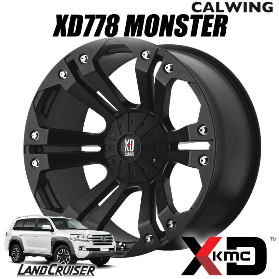 100/200系 ランドクルーザー ホイール XD778 MONSTER マットブラック