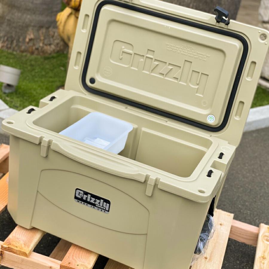 クーラーボックス ジープロゴ タン 容量38L MADE IN USA グリズリークーラーズ Grizzly Coolers 121764