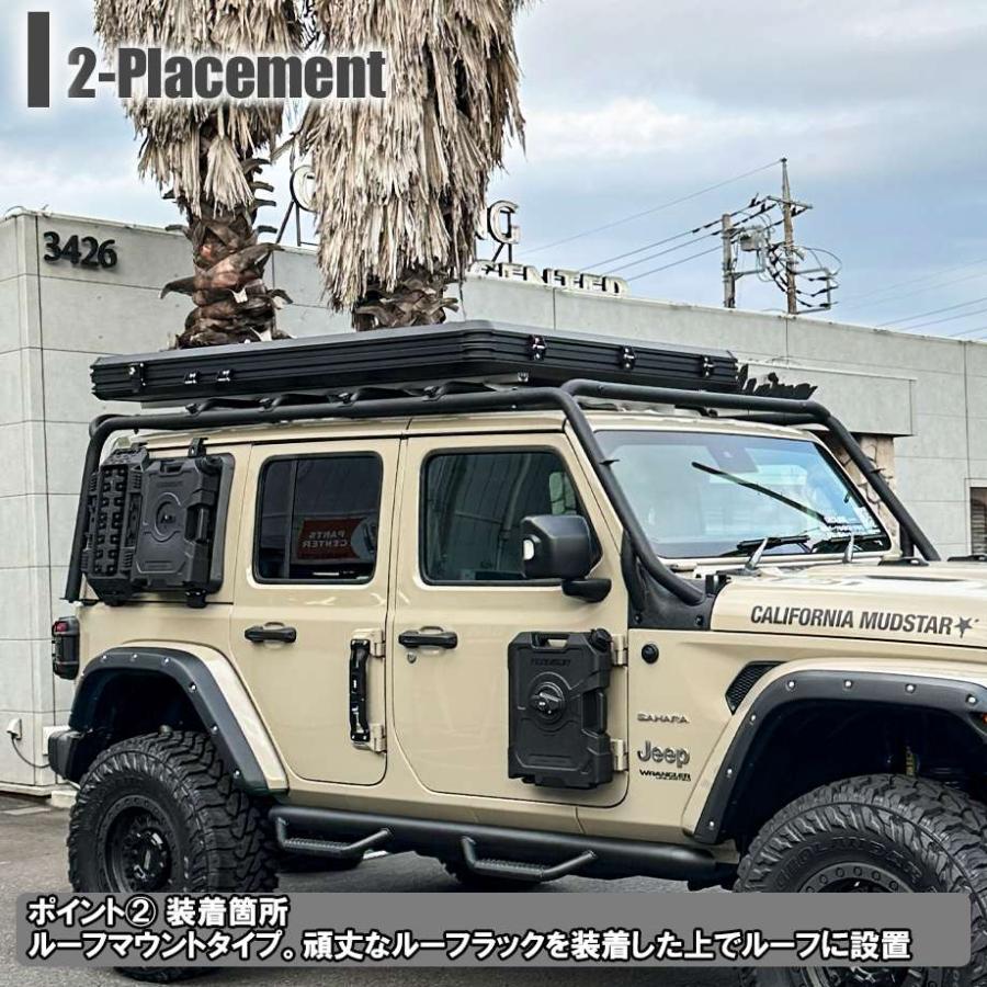 カリフォルニアマッドスター ルーフトップテント アルミハードシェル