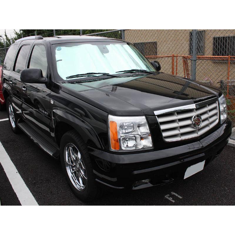 キャデラック エスカレード サンシェード フロントガラス用 車用日よけ Cadillac 車中泊 GM 純正 07〜14 日差し COVERKING 収納袋 説明書 02-06y エスカレード サンシェード 日よけ カバーキング 専用 : キャル