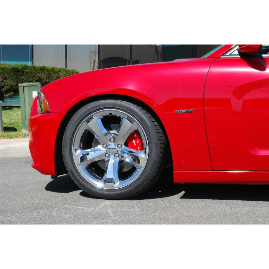 06-10y ブレーキキャリパーカバー チャージャーロゴ レッド 4PC | チャージャー （フロントシングルピストンキャリパー車）の画像