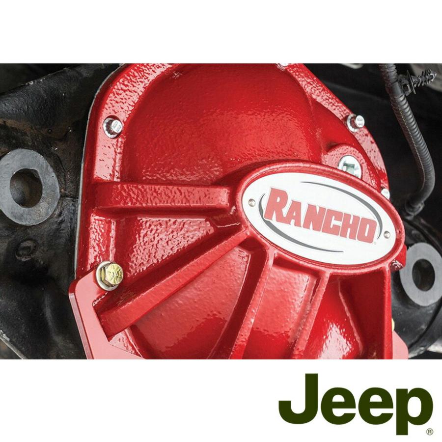 07-16y ジープ ラングラー JK デフカバー DAnA44 レッド RANCHO