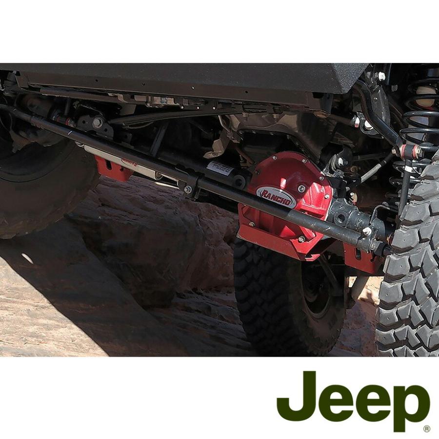 07-16y ジープ ラングラー JK デフカバー DAnA44 レッド RANCHO