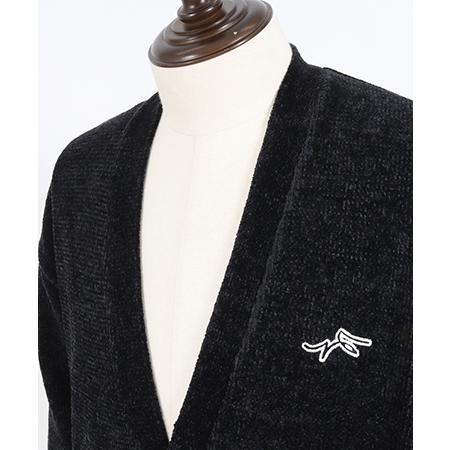 the crimie/カーディガン(薄手)/XL/コットン/BLK/無地/CR1-02C5-CL50