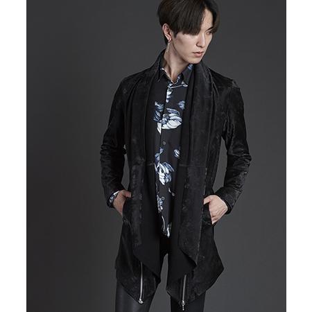 NOIDノーアイディーレザー切替ジップアップコートブラックサイズ:2メンズ NOIDノーアイディーレザー切替ジップアップコートブラックサイズ