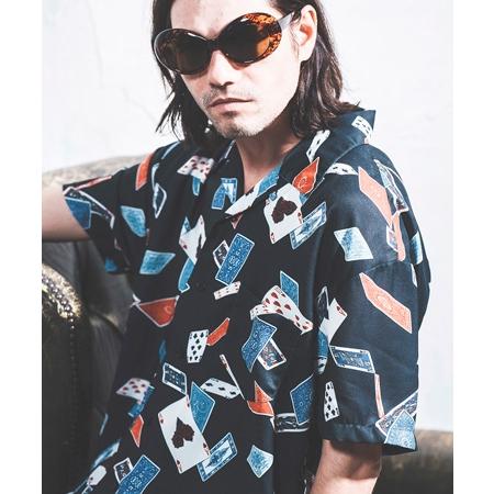 【NOISESCAPE(ノイズスケープ)】iroquois×NOISESCAPE Exclusive patterned shirts(playing cards pattern) シャツ(nss075-3cd-ir)｜cambio｜03