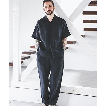 【美品】MR. OLIVE 半袖シャツ Lサイズ MR.OLIVE 【MROLIVE(ミスターオリーブ)】FRENCH LINEN WASHABLE