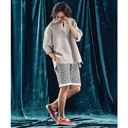 【ANGENEHM(アンゲネーム)】Skipper design airy yarn & mesh knitted polo shirt ニットポロシャツ(AG04-009scf)_18