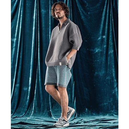 【ANGENEHM(アンゲネーム)】Skipper design airy yarn & mesh knitted polo shirt ニットポロシャツ(AG04-009scf)_22