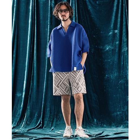 【ANGENEHM(アンゲネーム)】Skipper design airy yarn & mesh knitted polo shirt ニットポロシャツ(AG04-009scf)_12