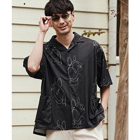 CELT&COBRA×MAGICAL DESIGN コラボアロハシャツ S CALL&RESPONSE(コールアンドレスポンス)】フレンチブル アロハシャツ