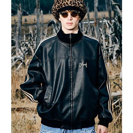 glamb 【glamb(グラム)】Synth Leather Track Jacket シンセ glamb 【glamb(グラム)】Synth Leather Track Jacket シンセ