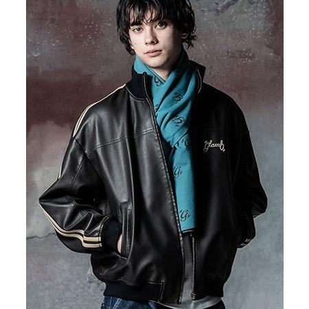 glamb 【glamb(グラム)】Synth Leather Track Jacket シンセ glamb 【glamb(グラム)】Synth Leather Track Jacket シンセ
