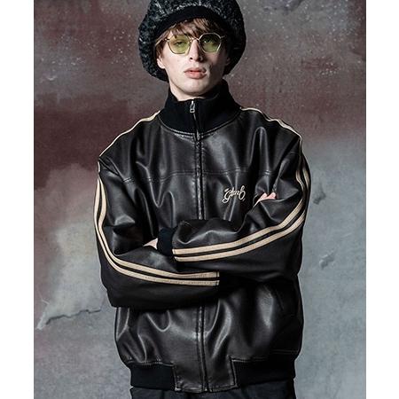 glamb 【glamb(グラム)】Synth Leather Track Jacket シンセ glamb 【glamb(グラム)】Synth Leather Track Jacket シンセ