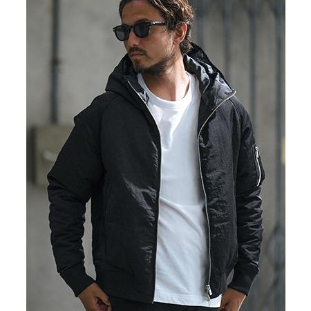 wjk 【wjk reluxe】washer nylon Thinsulate hooded MA-1 jacket