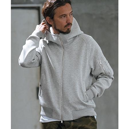 wjk reluxe 【wjk reluxe】double knit hooded MA-1 jacket ジャケット