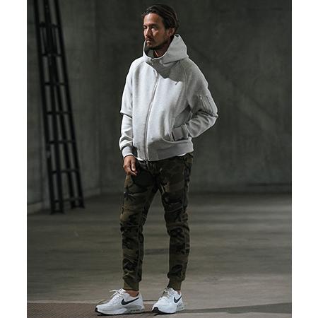 wjk reluxe 【wjk reluxe】double knit hooded MA-1 jacket ジャケット
