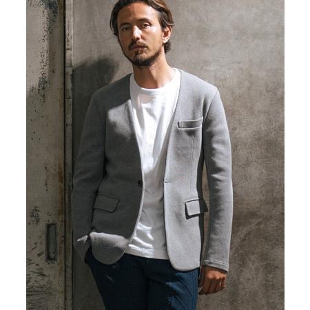 wjk reluxe 【wjk reluxe】heavy waffle 1B no collar jacket ノー 